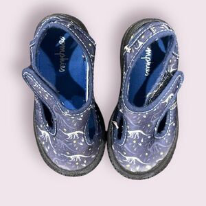 Oomphies Navy Dinosaur Kids Play Shoes Sandals size 7